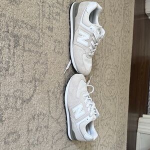 New Balance Cream and Gray Sneakers